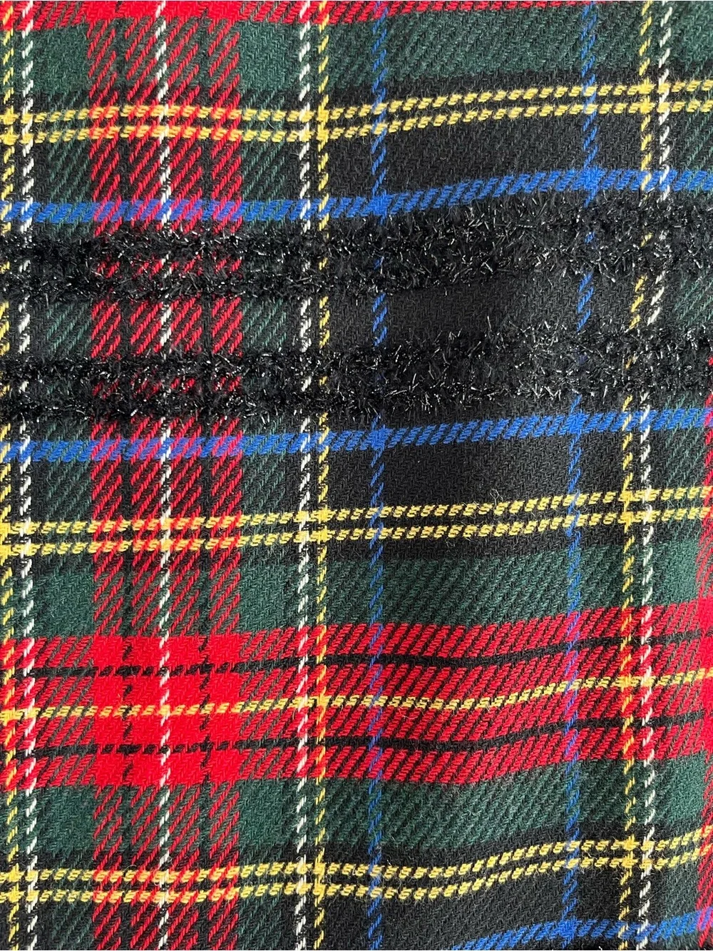 J. Crew Red Tartan Plaid Mini Skirt with Navy & Green